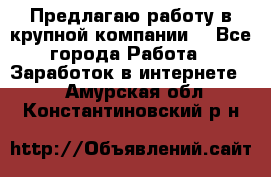 Предлагаю работу в крупной компании  - Все города Работа » Заработок в интернете   . Амурская обл.,Константиновский р-н